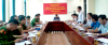 Đoàn giám sát của Ban Pháp chế Hội đồng nhân dân tỉnh làm việc với Công an thị xã Quảng Trị.