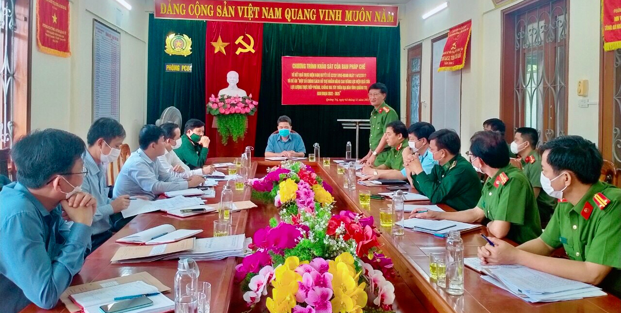 Ban Pháp chế HĐND tỉnh khảo sát về tình hình an ninh, trật tự an toàn xã hội và công tác đấu tranh phòng, chống ma túy trên địa bàn.